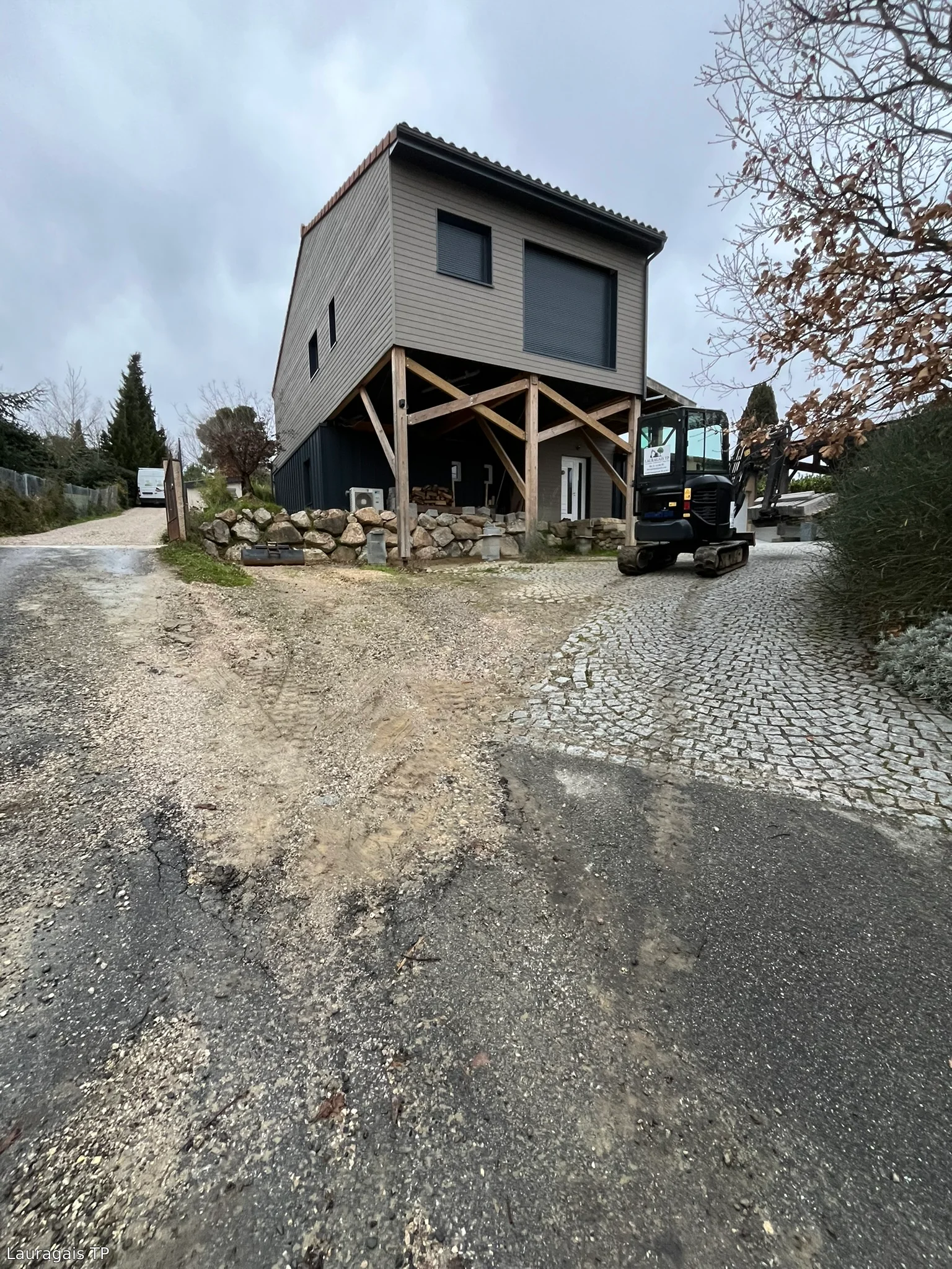 Création parking avant pavage