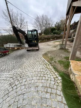 Création parking avant pavage