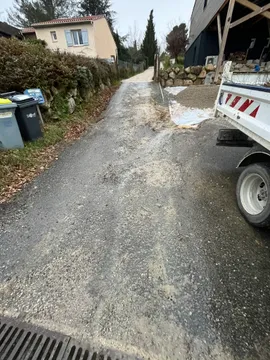 Création parking avant pavage