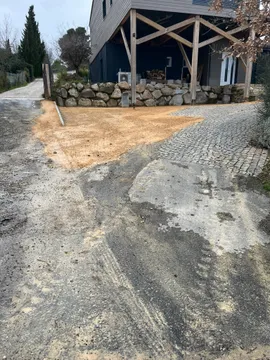 Création parking avant pavage